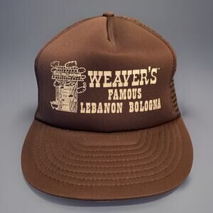Vintage Lebanon Bologna Snapback Weavers advertising Trucker Cap/Hat Rare New